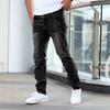 Exclusive for Black Men's Jeans, Elastic and Slim-fitting Small-footed Denim Trousers, Popular for Men