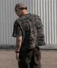OMERTA Oversized Half Crop Top In Black Camo