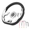 320mm the Latest Carbon Fiber Racing Steer Modification Mini Drifting Steering Wheel (Silver)