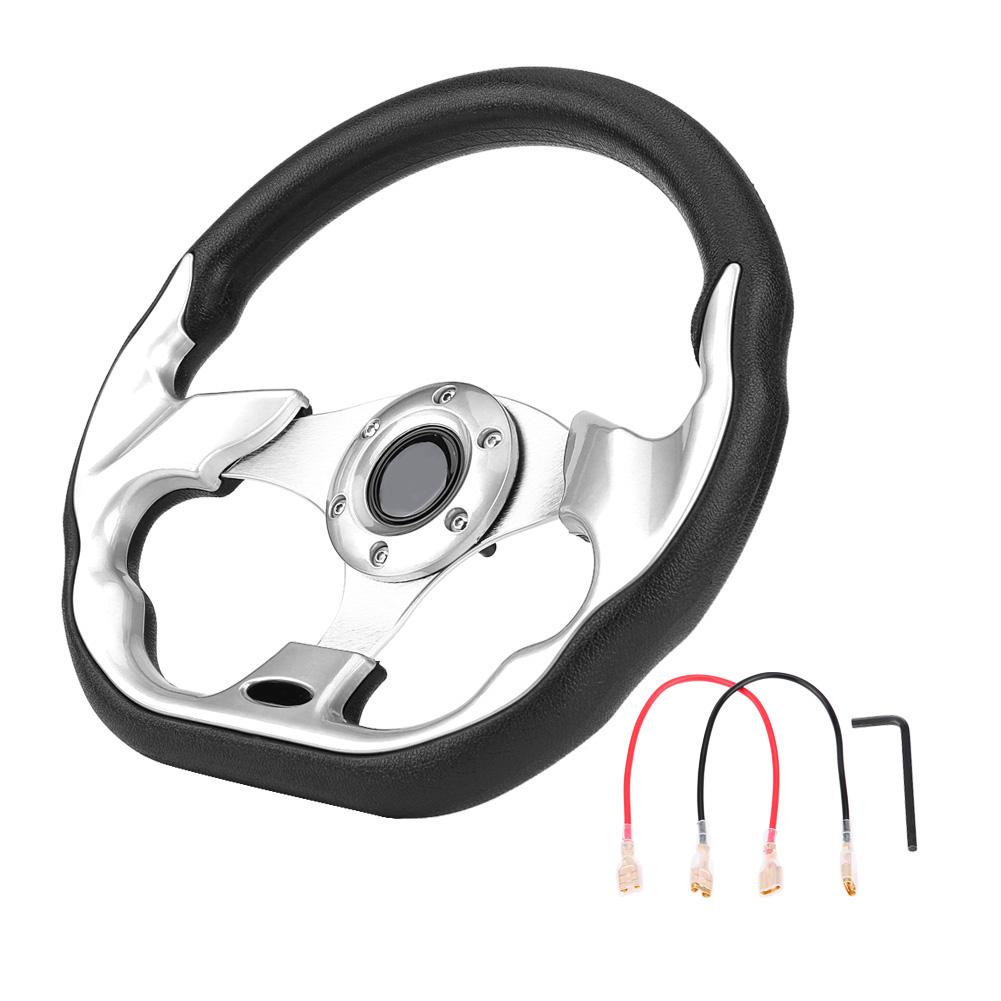 320mm the Latest Carbon Fiber Racing Steer Modification Mini Drifting Steering Wheel (Silver)