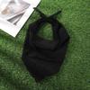 Solid Color Triangular Scarf Fabric Flower Hair Accessories Headwear  Girl Accessories