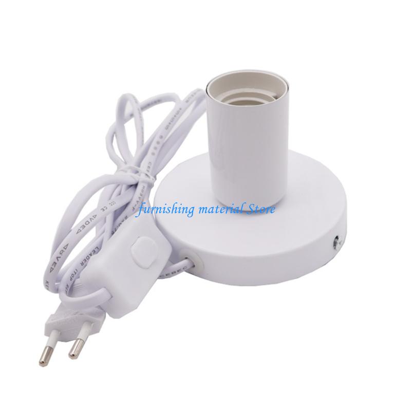 Y5GD E27 Lamp Holder Light Socket Replacement Metal Desktop Lamp Base Holder