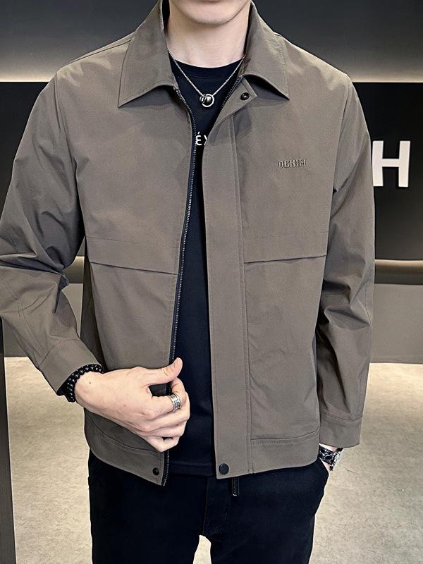 Men's Slim-Fit Turn-Down Collar Coat - Light Mature Autumn Style 2026 Executive Jacket