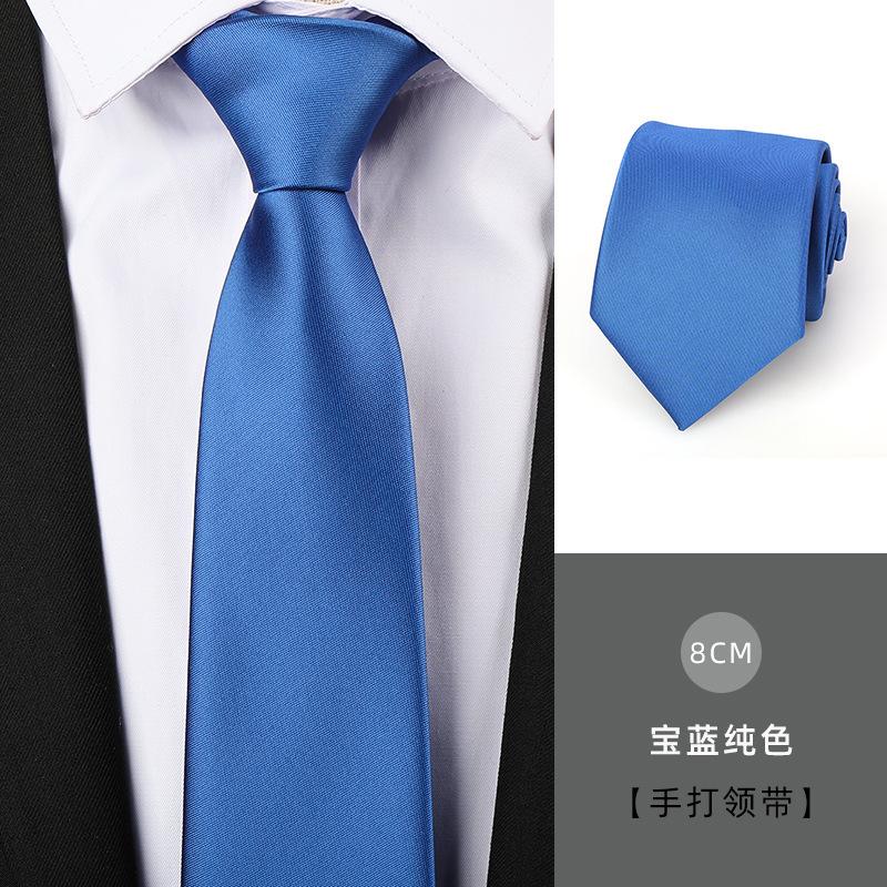 Tie Men'S Dress Business Handsome Blue Strip Zipper Professional Wedding Groom Korean Version Zipper Hand Tie