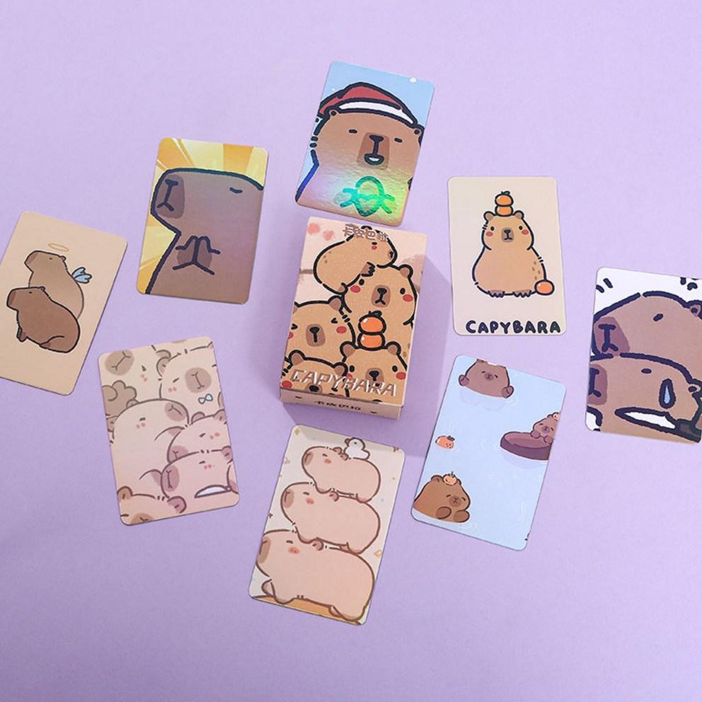 Capybara Poka 50-sheet storage album included with cute character capybara cards