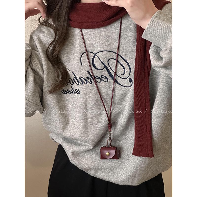 Colier portofel de monede din piele compact și elegant: Portchei cu pandantiv pentru femei cu șnur de piele și spațiu lung de depozitare pentru accesorii