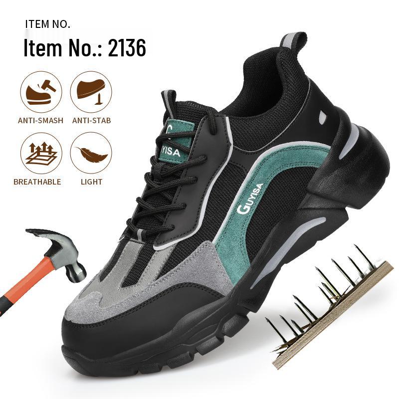 Men's Ultra-light Fashionable Safety Work Shoes - Anti-smash & Anti-puncture