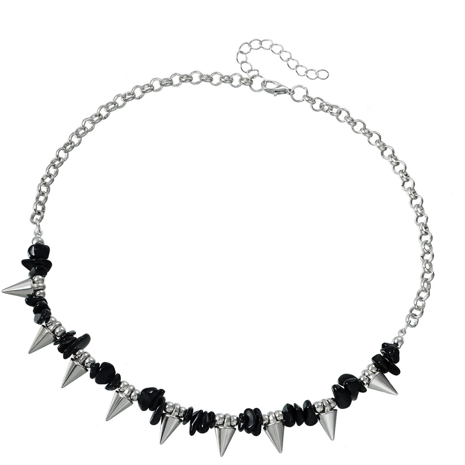 

Панк Готический Сращенный Чокер Ожерелье с Регулируемой Цепочкой для Женщин Мужчин Дерзкий Дерзкий Сращенный Воротник Ожерелье Ювелирные Изделия