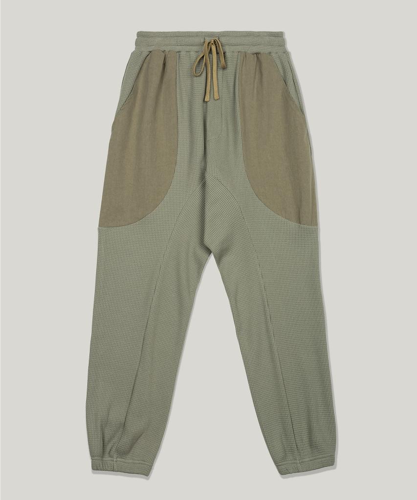 Peullojeulum Round Panel Jogger Pants [Khaki]