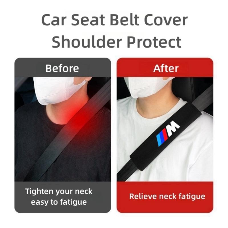 2Pcs/Set Car Styling Seat Belt Pad For BMW M Emblem E46 E36 E34 F10 E90 F30 E60 F30 E53 E30 E92 E87 Kycp51