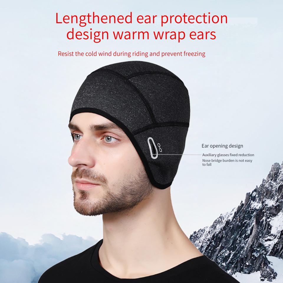 Loogdeel Winter Cycling Cap Warm Windproof Helmet With Eyeglass Hole For Outdoor Sports Skiing Motorcycle Bike Riding