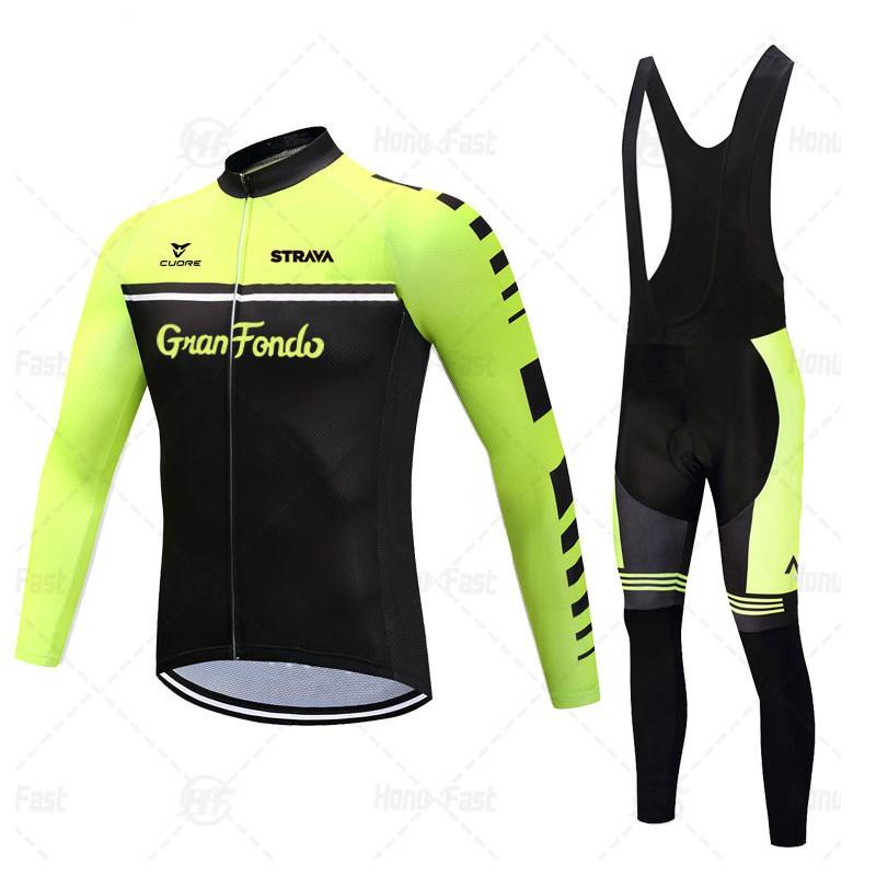 Mens Cycling Jersey Bib Shorts Set Quick Dry Breathable Bike Wear Road MTB