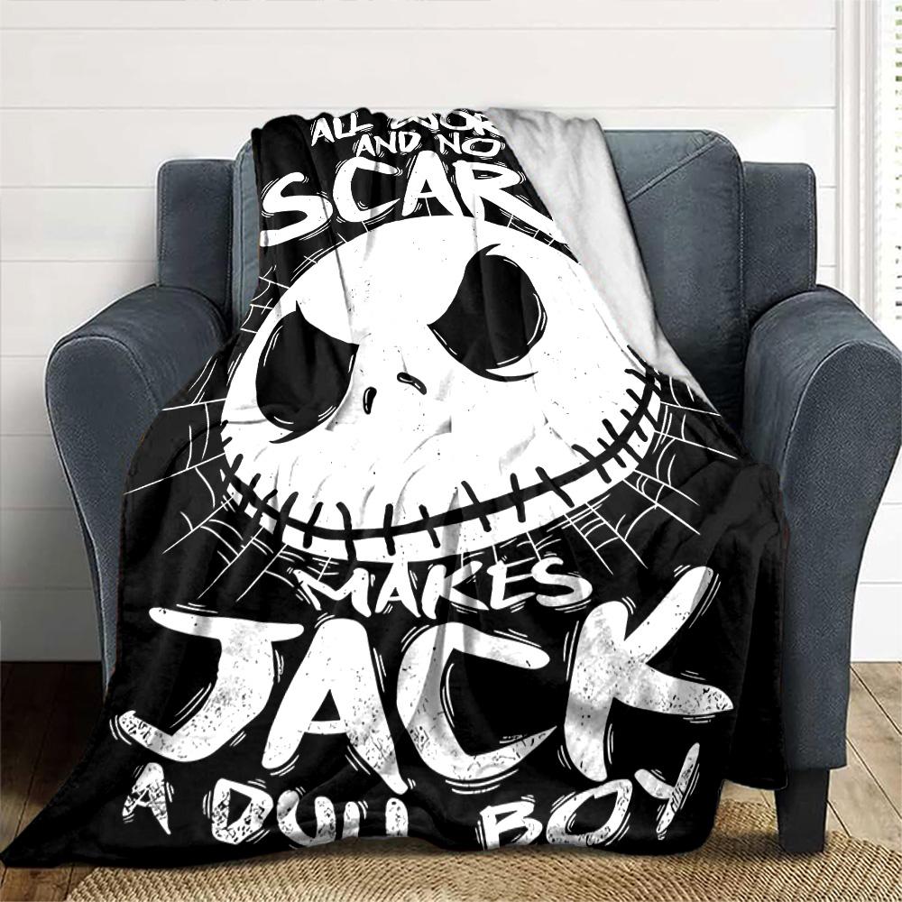Jack Skellington Blanket Soft & Cozy Perfect for Livingroom Seaside Picnics All-Season Use Playful Design Birthday Christmas Gift Blanket