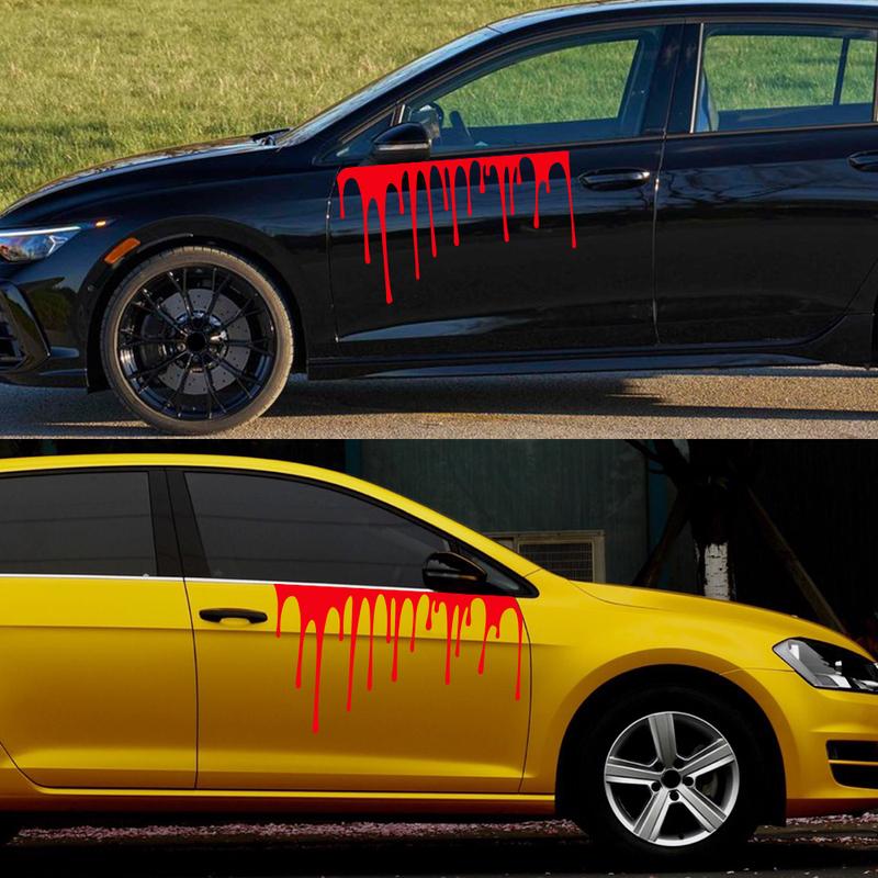 Halloween Blood Car Sticker Drip Blood Car Vinyl Sticker Self-adhesive Waterproof Blood Decal Stickers Car Body Decoration Decal