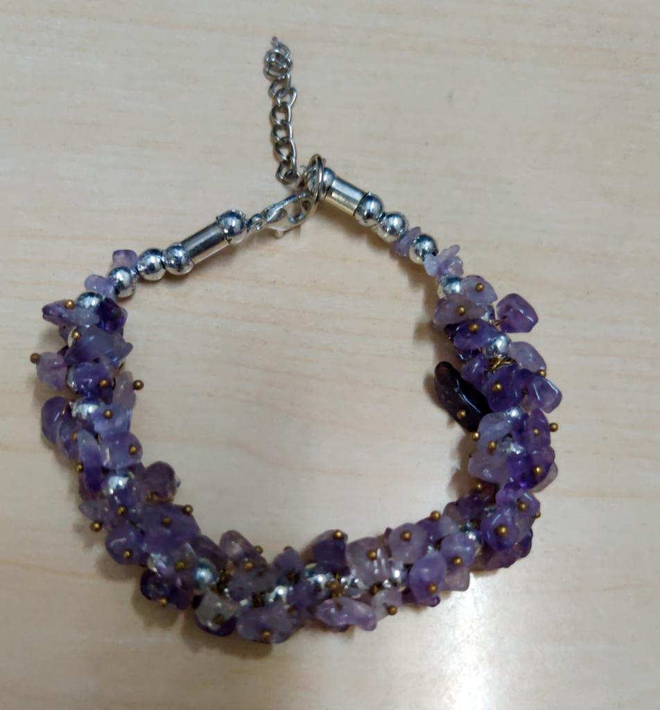 @ Crystal Stone Bracelet Purple Colour For Women And Girls SM110-60% OFF