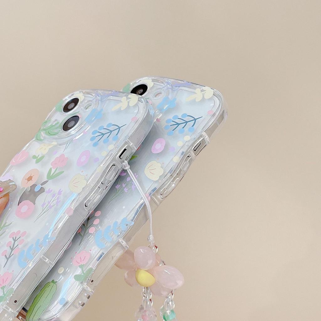 Colorful Floral Application iPhone17 Protective Case for Women 16 Anti-drop Apple 13 Spring and Summer 12 Flower Chain Mobile Phone Case