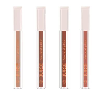 Juice Matte Luxe Lipstick - Vitamin E Enriched, Smudge-Free with Bio Retinol, Moisturizing Lock Technology, SPF 15, Long-Lasting Pack of 4 (Shade