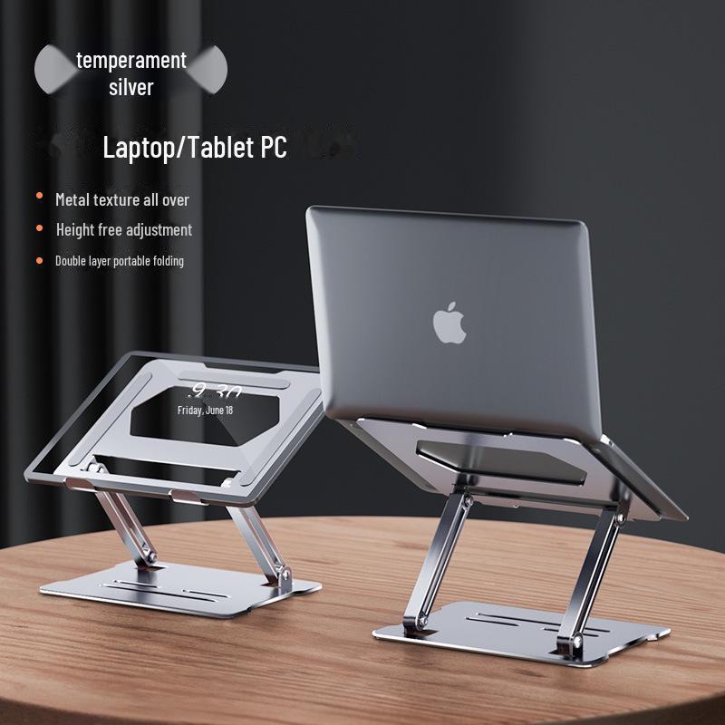 Rotatable Aluminum Laptop Stand for Apple & Huawei - Adjustable Height
