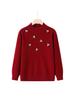 Embroidered High-Neck Pure Wool Sweater for Autumn/Winter - Elegant Base Layer for Middle-Aged & Elderly