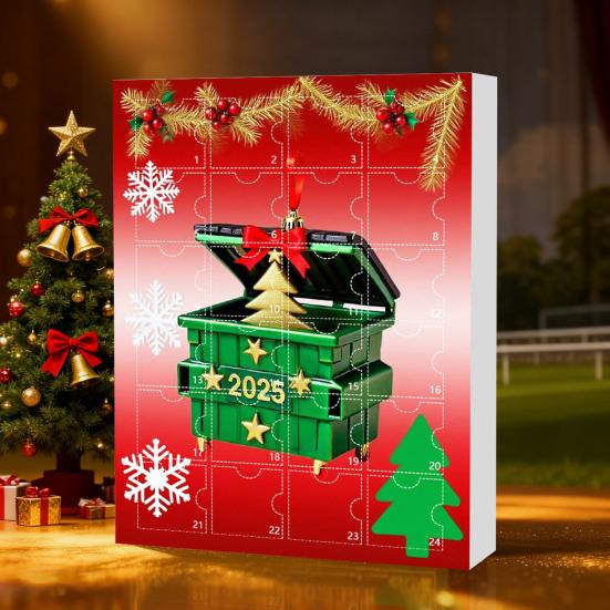 Acrylic Pendant Advent Calendar Box 24-Day Countdown Christmas Decoration Multifunctional Holiday Decor for Kids' Rooms Houses Cars