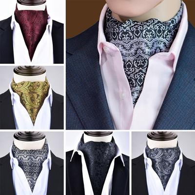 Formal Wedding Cravat Luxury Ascot Scarf Fashion Neck Tie