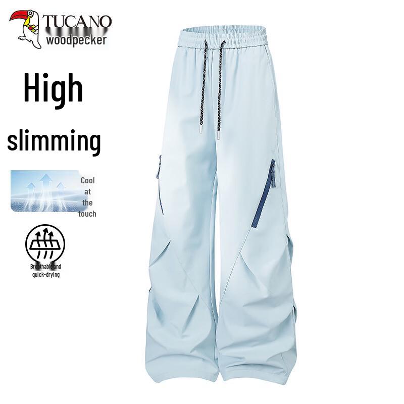 TUCANO Women s Summer Quick-Dry Wide-Leg Cargo Pants 2XL