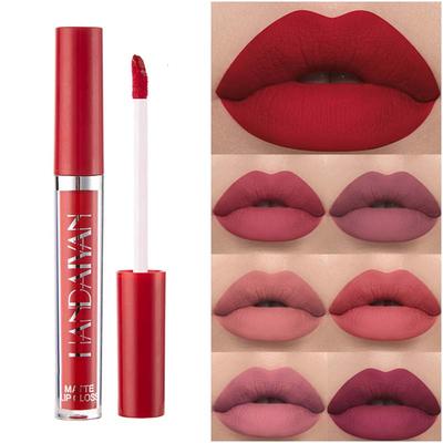 Tintă Sexy Roșie pentru Buze ruj Lichid Mat Rezistent la Apă Ușor de Colorat 12 Ruj Mat Roz Natural pentru Machiaj Fete Cosmetic