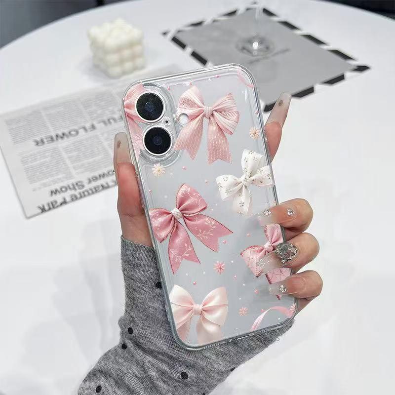 

Защищенный от падений милый чехол для телефона с бантом для iPhone 16 Pro Max, 15, 14, 13, 17 iPhone 14