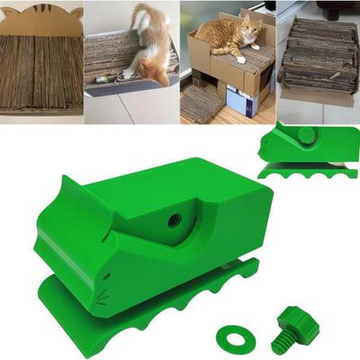 Kitty Cardboard Cutter 3D Printed Cardboard Cutter Cat Shape Sliding Cutter for DIY Cat Scratchers Wrapping Paper