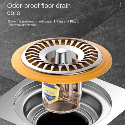Anti Odor Floor Drain Core Insect Prevention Seal Stopper Basin Drain Filter Removable Drain Cover Kitchen Bathroom Accessories