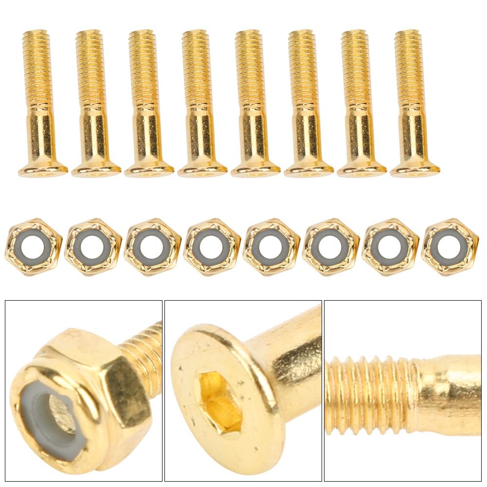 MS33018 Aluminium Alloy Professional Durable 25mm Skateboard Nail with Nut AccessoryGolden