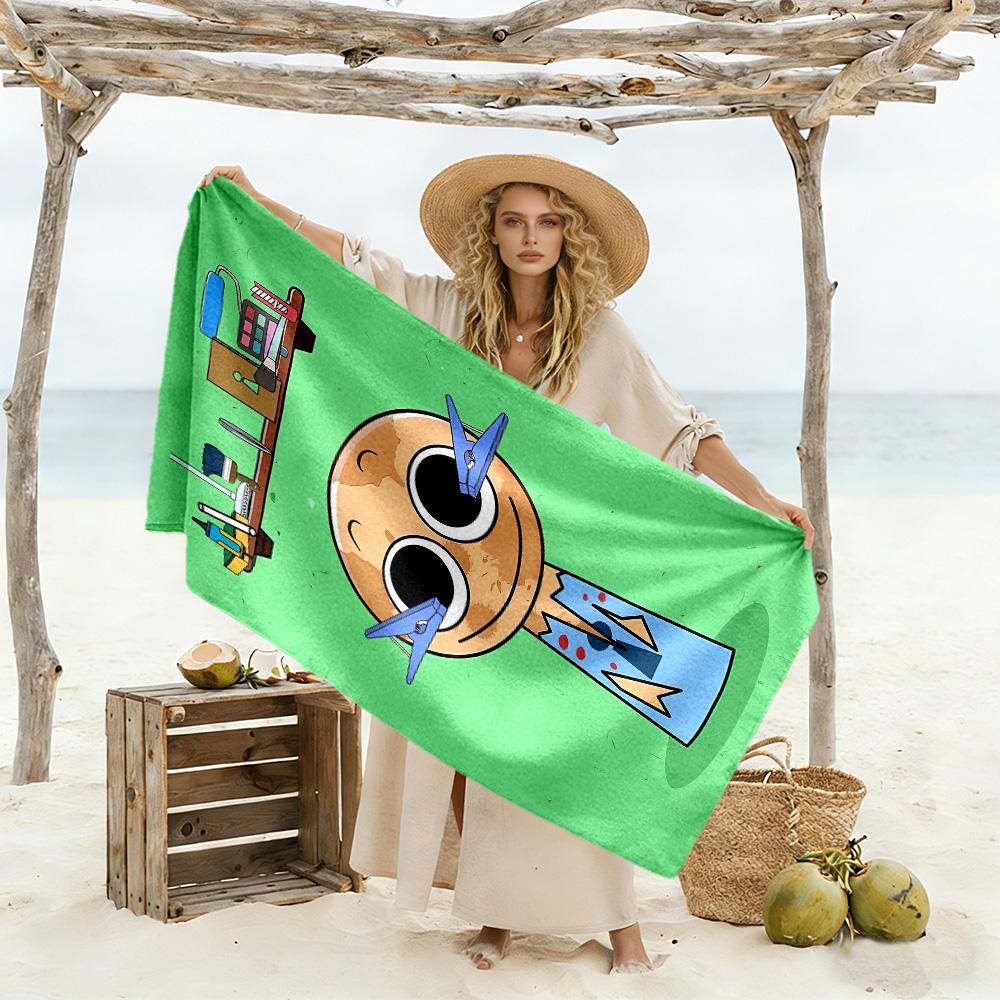 Sprunk Love Adventure Beach Towel High Absorbency & Quick-Dry Comfortable Lightweight Suitable for Swimming, Gym, Camping, Yoga Vacation