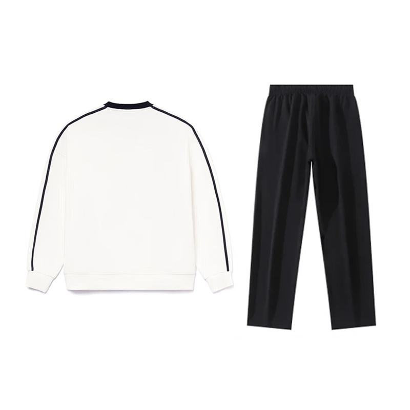 Li Ning Letter Print Trendy Retro Loose Comfortable Versatile Crew Neck Pullover Long Sleeve Sweatshirt Casual Sports Suit AWDU941-2-AKL03-1