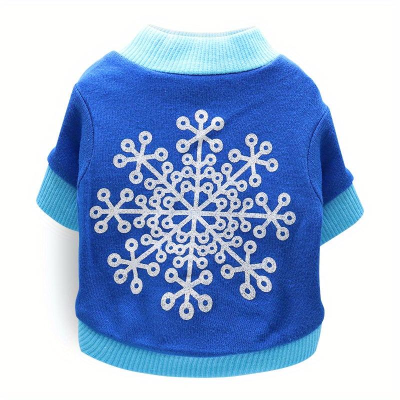 Christmas Pet Hoodie for Dog & Cat, Festive Dog Hoodie, Warm Cat Sweater with Santa Claus Print S синий