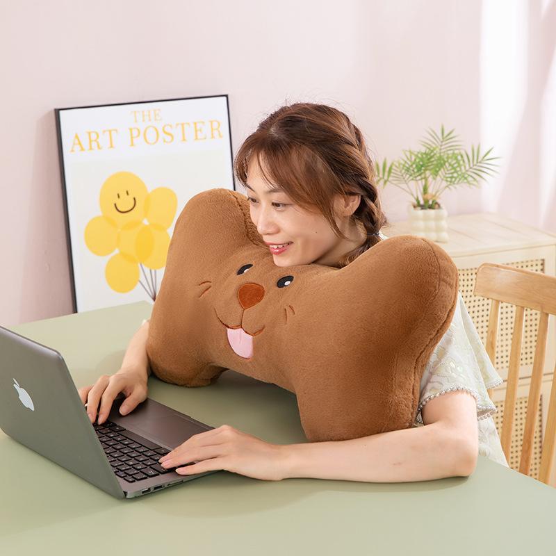 New Dog Bone Throw Pillow Cushion Plush Toy Children's Cloth Doll Sleeping Doll Girl Gift