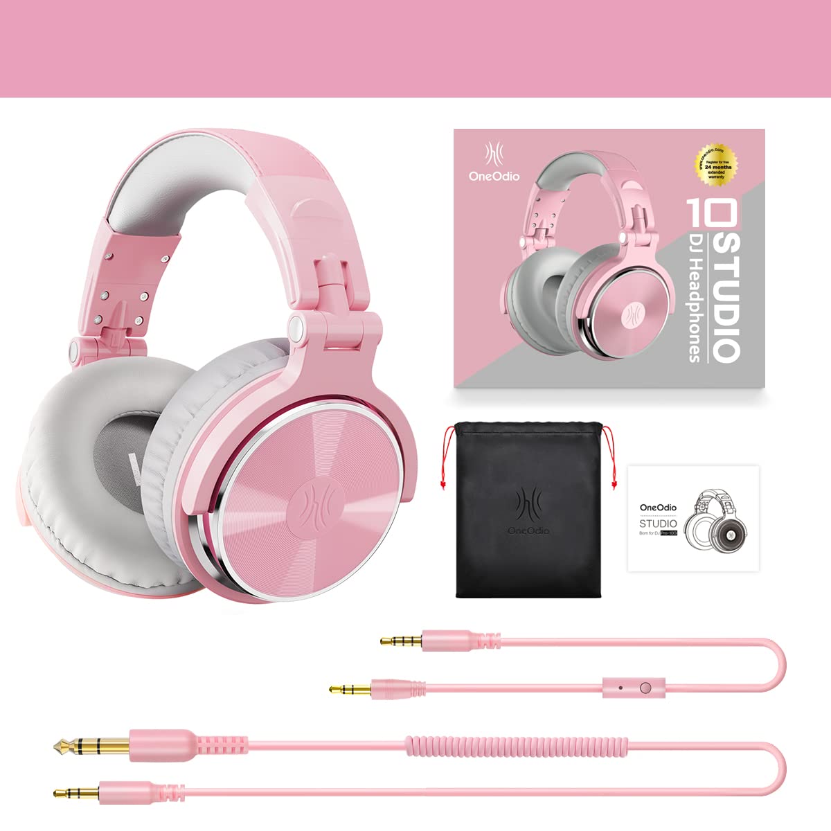 

OneOdio Pro10 Wired Monitor Headphones for with Instrument Music Movie Home Telework Over-Ear Headphones, Two-hole Connection, DJ, Microphone, HiFi,