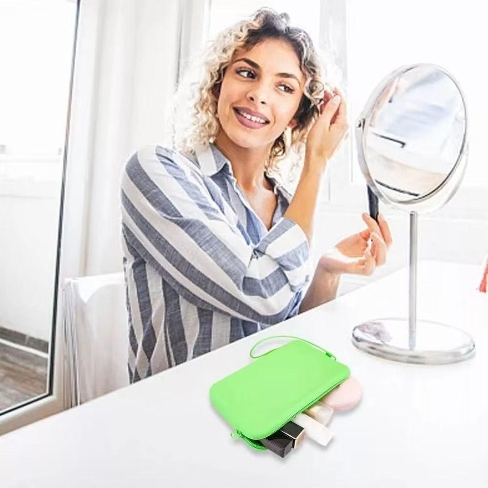 Large Capacity Travel Toiletry Bag Solid Color Makeup Brush Storage Bag  for Outdoor