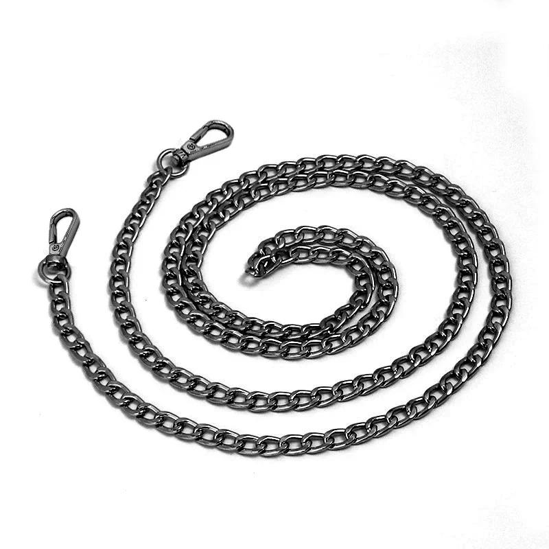 120cm Metal Aluminum Bag Chain Replacement Parts Accessories for Hand-Woven Shoulder Handbag DIY Handmade Detachable Straps