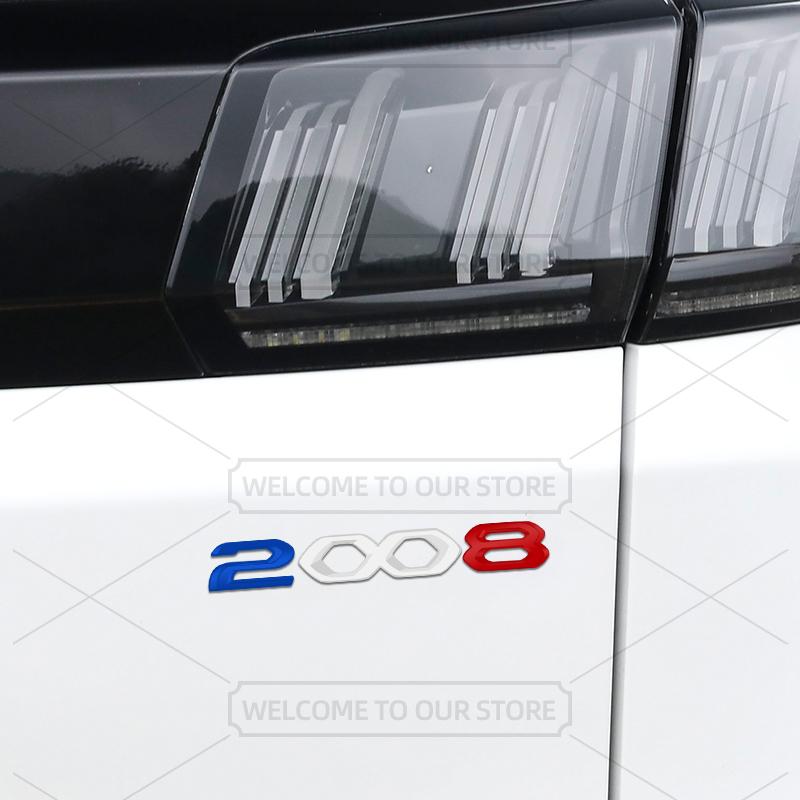 Car 3D Metal For Peugeot 2008 5008 3008 4008 French Tricolor Body Emblem Badge Decals Auto Tail Sticker Decorative AccessoriesV