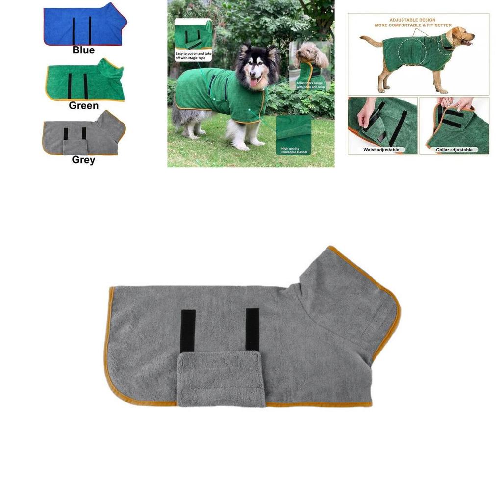Nieuwe Hondenbadhanddoek Absorberend En Wikkelt Zich Om Uw Huisdier Groothandel Huisdierenbadjas