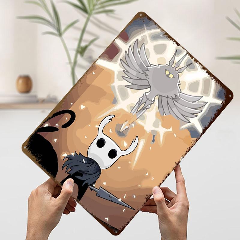 Hollow Knight Poster Customized Vintage Metal Signs Wall Art Retro Tin Plaque for Coffee Bar Accessories Home Decor Man Cave
