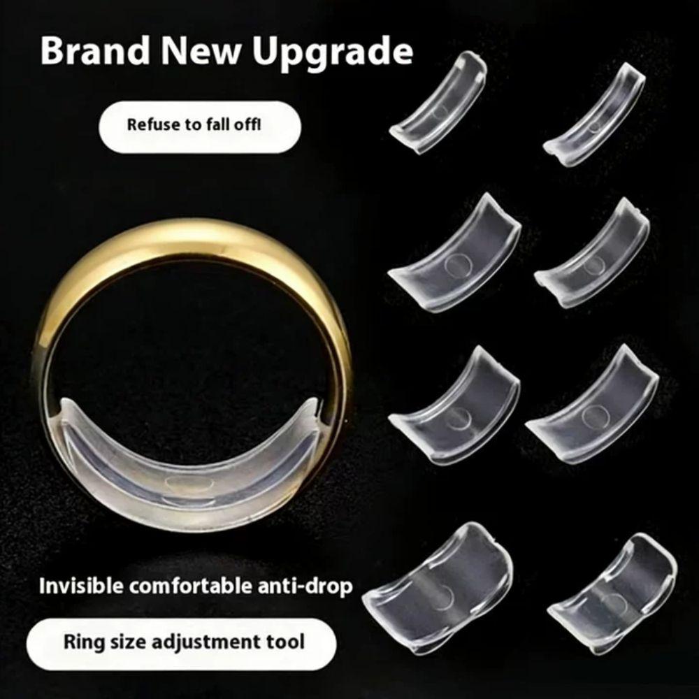 8Pcs/set Silicone Ring Size Adjuster Loose Rings Ring Size Retainer  for Rings Jewelry Tools
