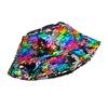 Colorful Bling Sequin Panama Women Fashion Decorate Bucket Hat Spring Summer Sunscreen Fisherman Hat Outdoor Sun Gorras Hiphop