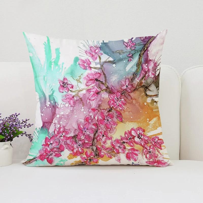 

Japanese Cherry Blossom Pillowcases for Pillows 45x45 Cushion Cover for Pillow Home Decoration 45x45 Cushions Covers Pillowcase 12x12Inch