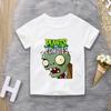 Plants Vs Zombies Printed Casual TShirt for Boys  Girls Short Sleeve Top for Middle School Students Family Matching Outfits