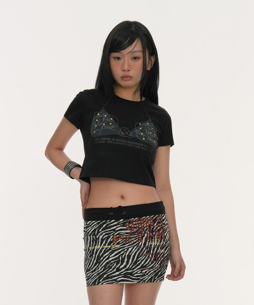 Gillaakaibeu P&G Halter Strap Crop Top_Black