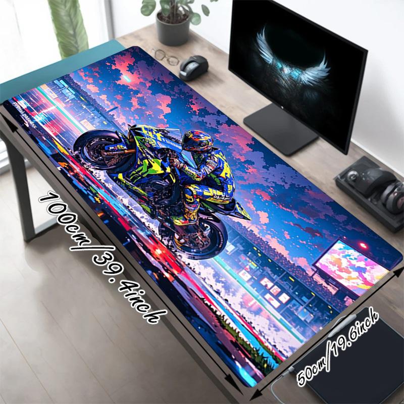 Night Race Xl Gaming Mouse Pad Nonslip Rubber Base Stitched Edge Waterproof Desk Mat For Pc Laptop Gamer Office Computer Accessories C92910