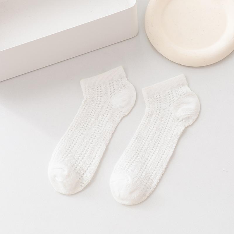 10 Pairs of Female Spring and Autumn Lace Mesh Hollow Mesh Breathable Crystal Silk Shallow Mouth Invisible Socks