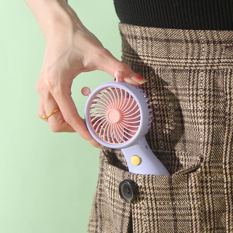 USB Rechargeable Cartoon Snail Handheld Fan: A Fun Summer Gift for Kids and Students