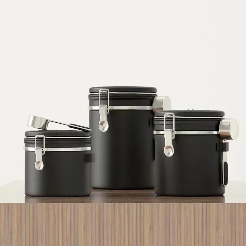 Large Capacity Coffee Beans Vacuum Storage Container Stainless Steel Airtight Container Grains Tea Nut Keep Fresh Storage Jar
